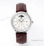 AI Factory Swiss Replica IWC Portofino Moonphase Watch 45mm White Dial